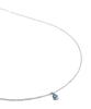 Jbans Classic Minimal Turquoise Pendant Slim Chain Necklace (C2601-An989_Sv)