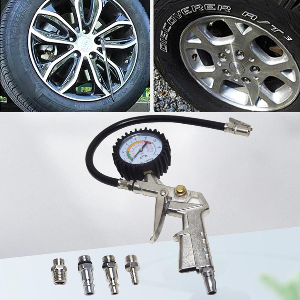 Manometru Digital pentru Anvelope, Pistol de Umflare a Anvelopelor pentru Mașini, Manometru de Presiune Portabil de Înaltă Precizie pentru Anvelopele Mașinilor și Camioanelor