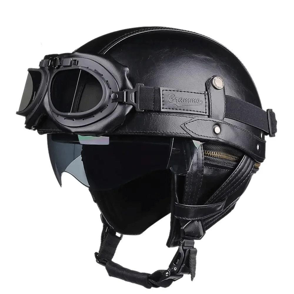 New Retro Motorcycle Helmet DOT Certification German Vintage Moto Helmet Scooter Motorbike Half Helmet Capacete De Moto Casque