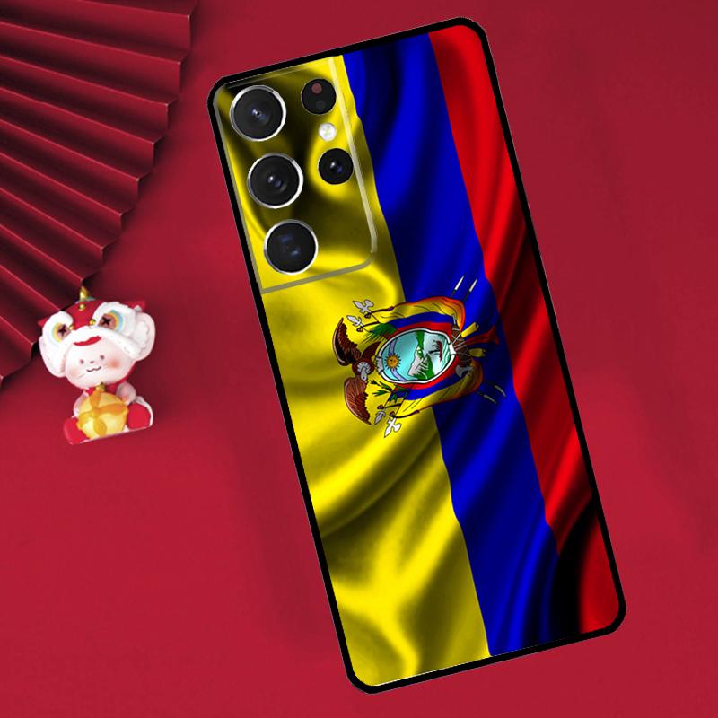 Ecuador Flag Case For Samsung Galaxy S21 S22 S23 S24 Ultra Plus S20 FE S8 S9 S10 Note 10 20 Ultra Cover