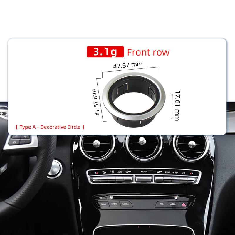 Car Engine Start Stop Button Frame Circle For Mercedes Benz W205 W253 W447 W156 W222 W176 W117 Auto Dashboard Trim Ring Bezel