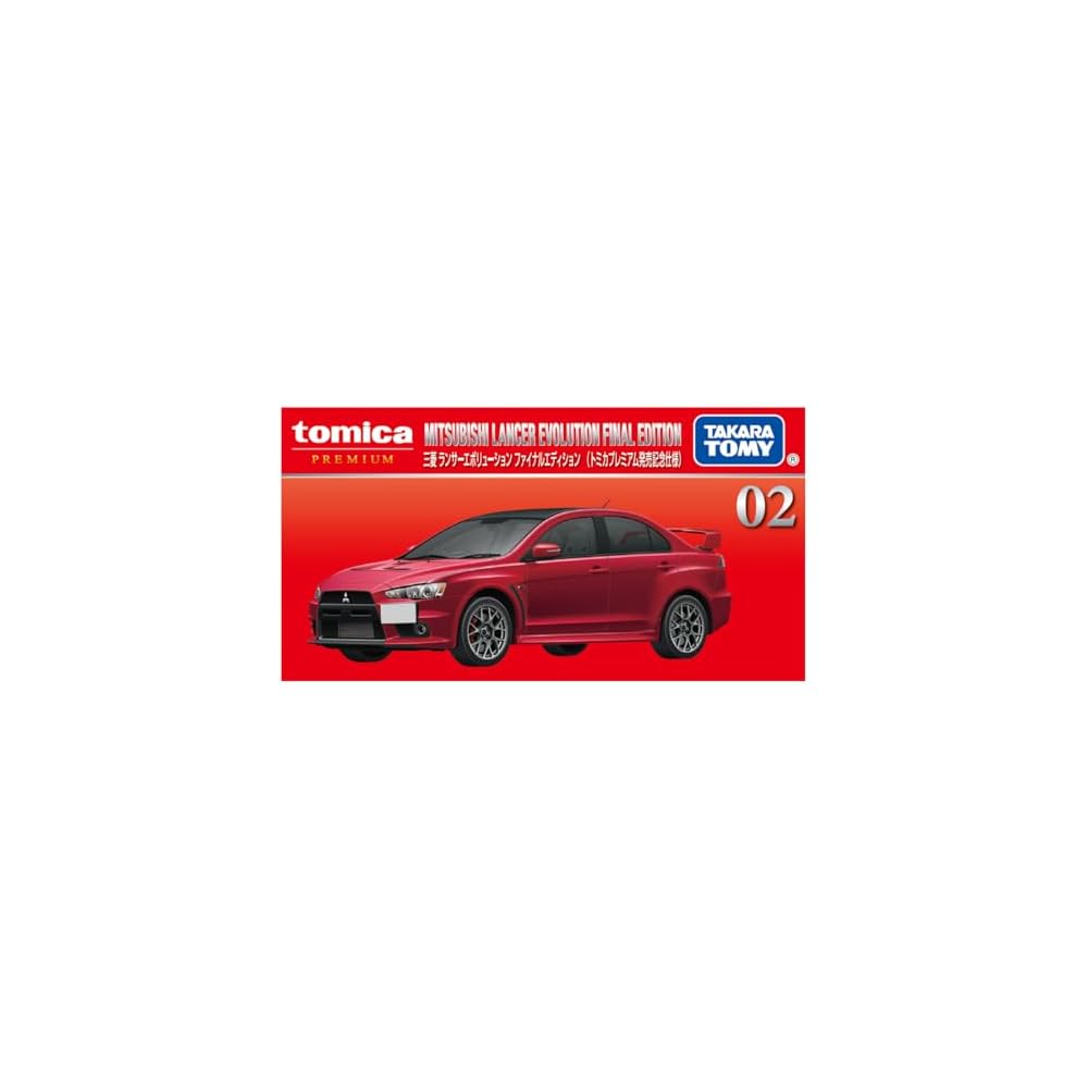 Takara Tomy Tomica Premium 02 Mitsubishi Lancer Evolution Final Edition Diecast Toy Car for Ages 6 and Up