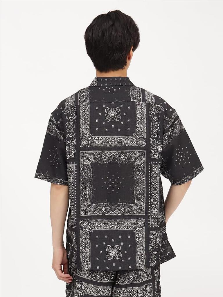 North Kurzarm-Aloha-Vent-Shirt, leicht, wasserabweisend, elektrostatische Pflege, UV-Pflege, Bandana, Neu, Blau, S [The Face], Herren