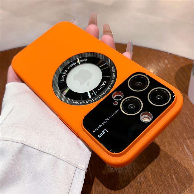 

Роскошный магнитный чехол для беспроводной зарядки Magsafe для iPhone 14 Plus 13 12 Pro Max, чехол с логотипом ПК, отверстие для камеры, чехол For iPhone 12Pro Max