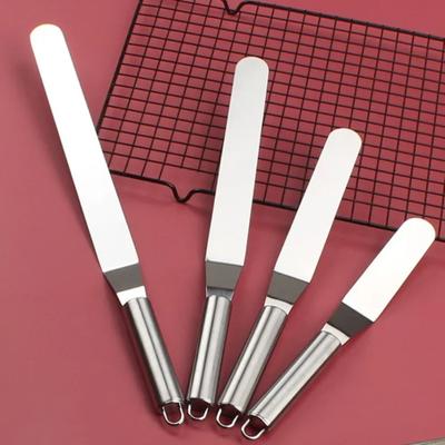 Spatola in Acciaio Inossidabile per Crema Strumento Curvo per Glassa per Decorazione Torte 6/8/10/12 Pollici Manico Confortevole Strumenti per Torte Fai da Te Utensili per Glassa