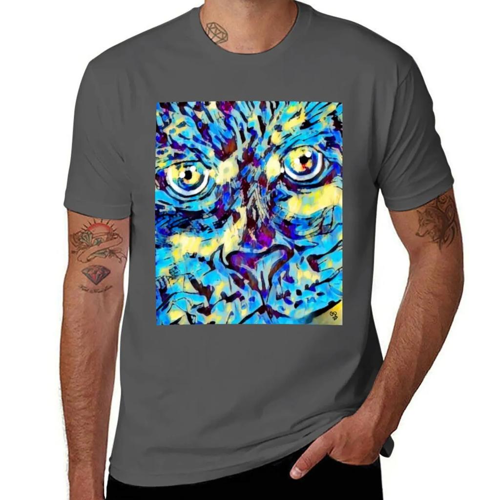 Enigmatic Gaze - Abstract Feline Art T-Shirt cute clothes anime boys whites heavyweight t shirts for men