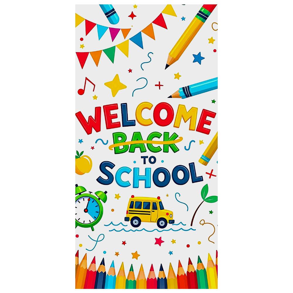 Classroom Decoration Colorful Design Welcome Back To School Banner Educational Banner Educational Theme School Bus Banner For