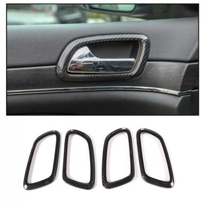 4*Car Inner Door Handle Bowl Cover Trim for Jeep Grand Cherokee 11+ Carbon Fiber