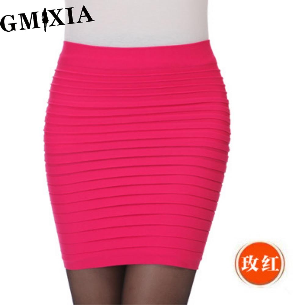 GMXIA Women's Fashion Casual Solid Color Print Summer Spring Skirts