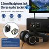 10Pcs With Nut 3.5mm Headphone Socket 5Pin Stereo Audio Jack  for Audio Video Socket