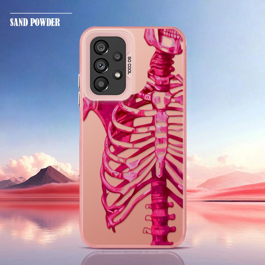 Soft Shell Phone Case for Samsung Galaxy A35 A54 A55 A73 A71 A52 A72 A53 A26 A36 A51 A56 Skull And Skeleton Art Pattern Galaxy A53 5G