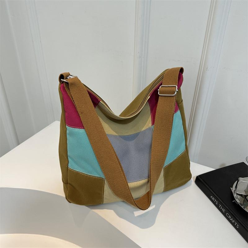 Stylish Large Capacity Canvas Tote Bag For Women Ideal For Summer Casual Outings And Commuting