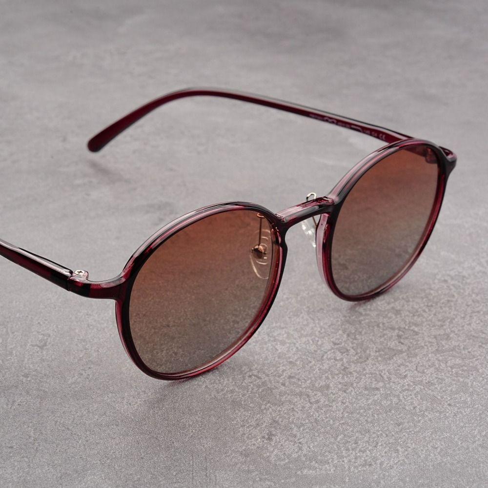 Round Frame UV Resistant Glasses Classic Driving Sunglasses Lightweight Casual Eyewear  Travel