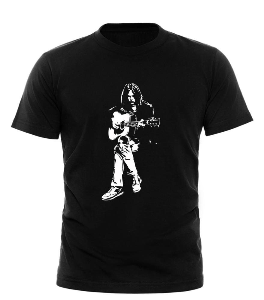 

Neil Young TShirt | Folk | Rock | Crosby Stills Nash | All Sizes | Black Tshirt Unisex T-Shirt XL