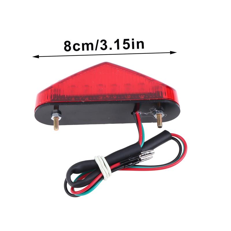 12V Motorcycle Tail Rear Light Lamp Taillight Motor Brake Stop Lights License Plate Light Moto Equipments Parts Access Universal