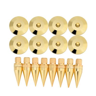 8 Paia 6 x 36MM Spike per Altoparlanti in Rame Supporto di Isolamento Piedini Tappetino Base