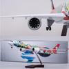 Plane Resin Plastic Diecast 47CM 1/142 Scale Airline Airbus A350 Sichuan Panda Airplane Model W Light and Wheel Holiday Decor