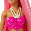 Barbie Barbie Dreamtopia Meerjungfrau-Puppe mit rosa-gelbem Ombre-Meerjungfrauenschwanz und Tiara (Rosa Haare) &