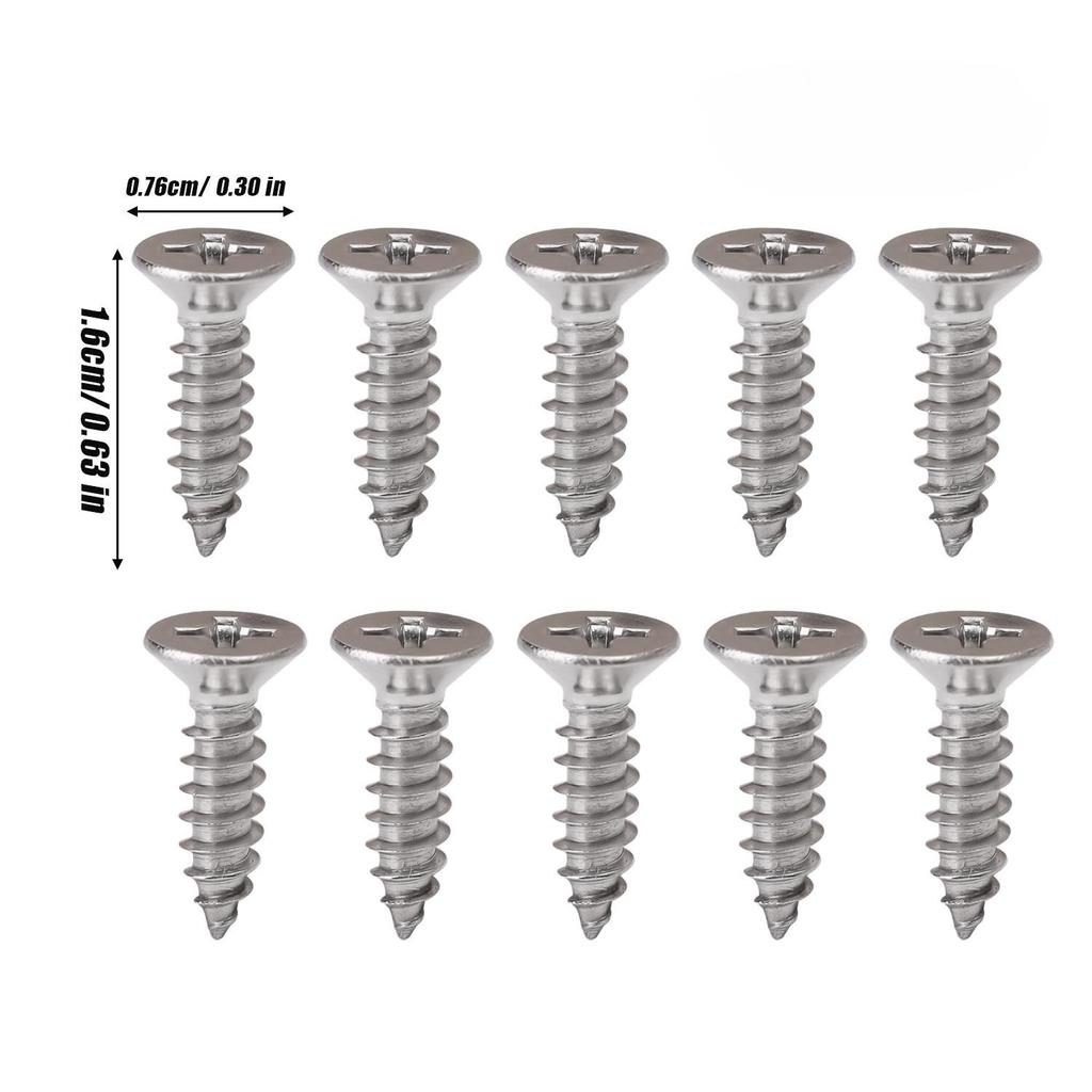 Stainless Steel Countersunk Head Screw Cross Flat Head Self Tapping Screw Plasterboard Wood Screw Repair Fastener Assortment Kit