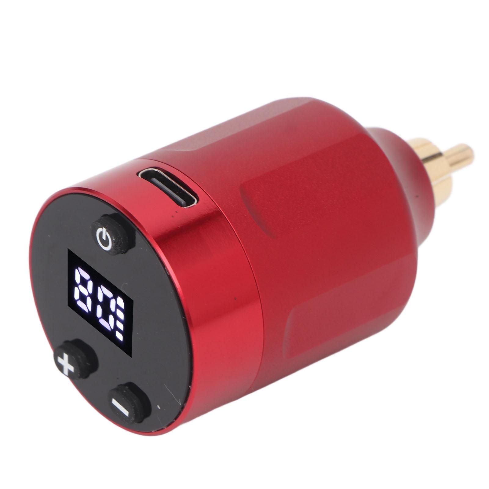 

Источник питания для татуировки беспроводной 4‑12 В постоянного тока 5 В 1 А ЖК-дисплей 1200 мАч USB-зарядка RCA ручка для татуировки