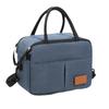 Insulated Solid Color Oxford Cloth Lunch Bag - Portable Bento Bag with Thickened Design and Crossbody Strap for Office Workers