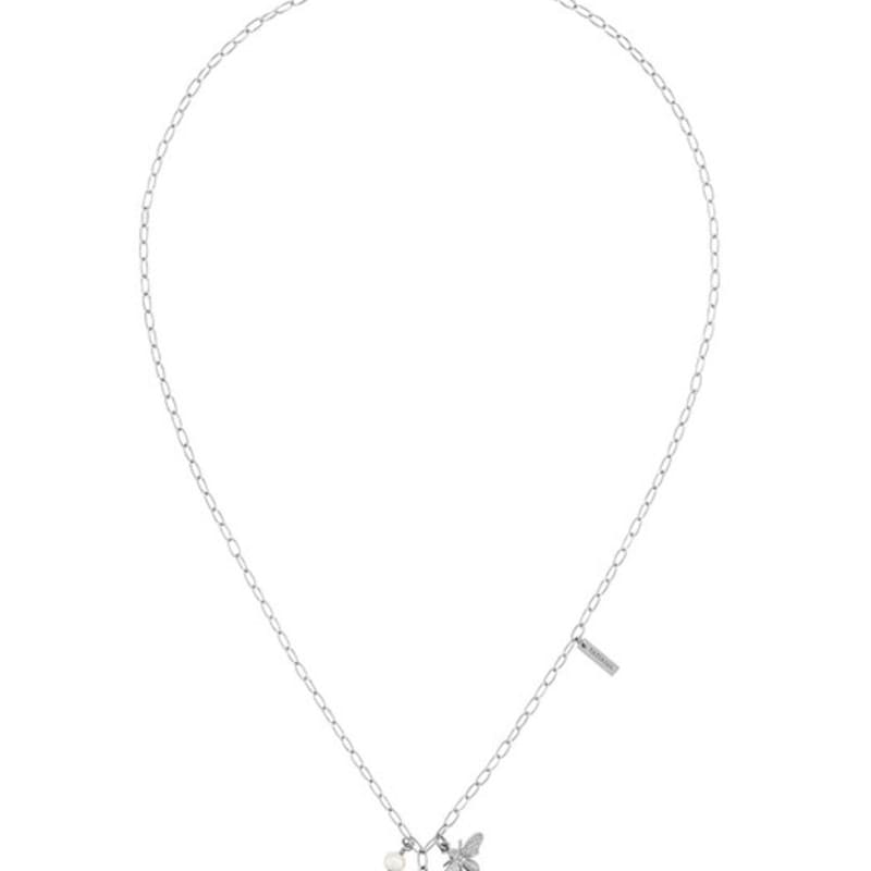 Tatiana Nacre Flower Heart Necklace_NZ1139 (2colors)