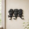Owl Hook Cast Iron Rust-Proof Vintage Style Wall Art French Country Hanging Hook
