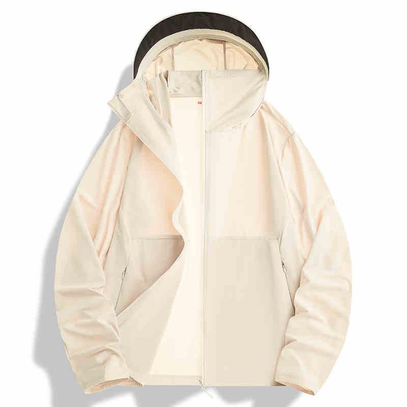 

Женская летняя куртка Woodpecker 2025 из ледяного шелка с защитой от УФ-лучей, дышащая, легкая конструкция с козырьком с черным клеем. Men s Ivory White