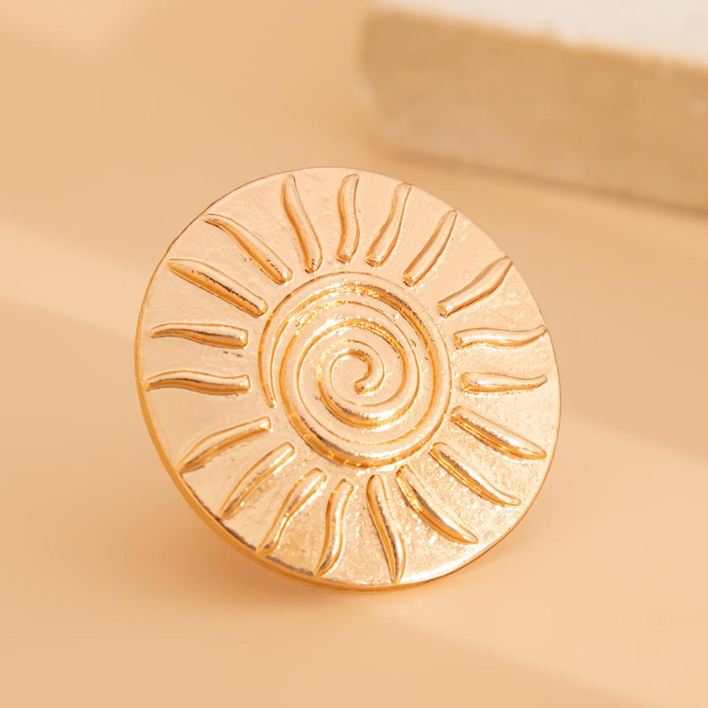 Kreativní přehnané Slunečnice Měsíční prsten Zlatá Stříbrná Barva Prohlášení Punková móda Nový Velký otevřený kloub pro ženy Party Lucky Anillos Dárky