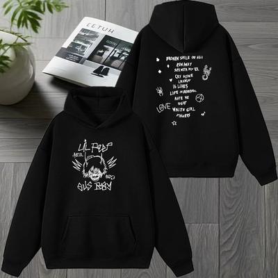 Hot Rapper Lil Peep Sus Boy Graphic Long Sleeve Sweatshirt Come Over When You're Sober Hoodie Men Women Autumn Winter Pullover