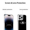 Cool Car L-la-Da Fashion Logo Design Phone Case for iPhone 16 15 14 13 12 11 Pro Max Sheepskin Silver-edged Protective Case