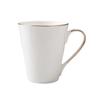 Qianxing Ceramic Gold-Rim White Mug