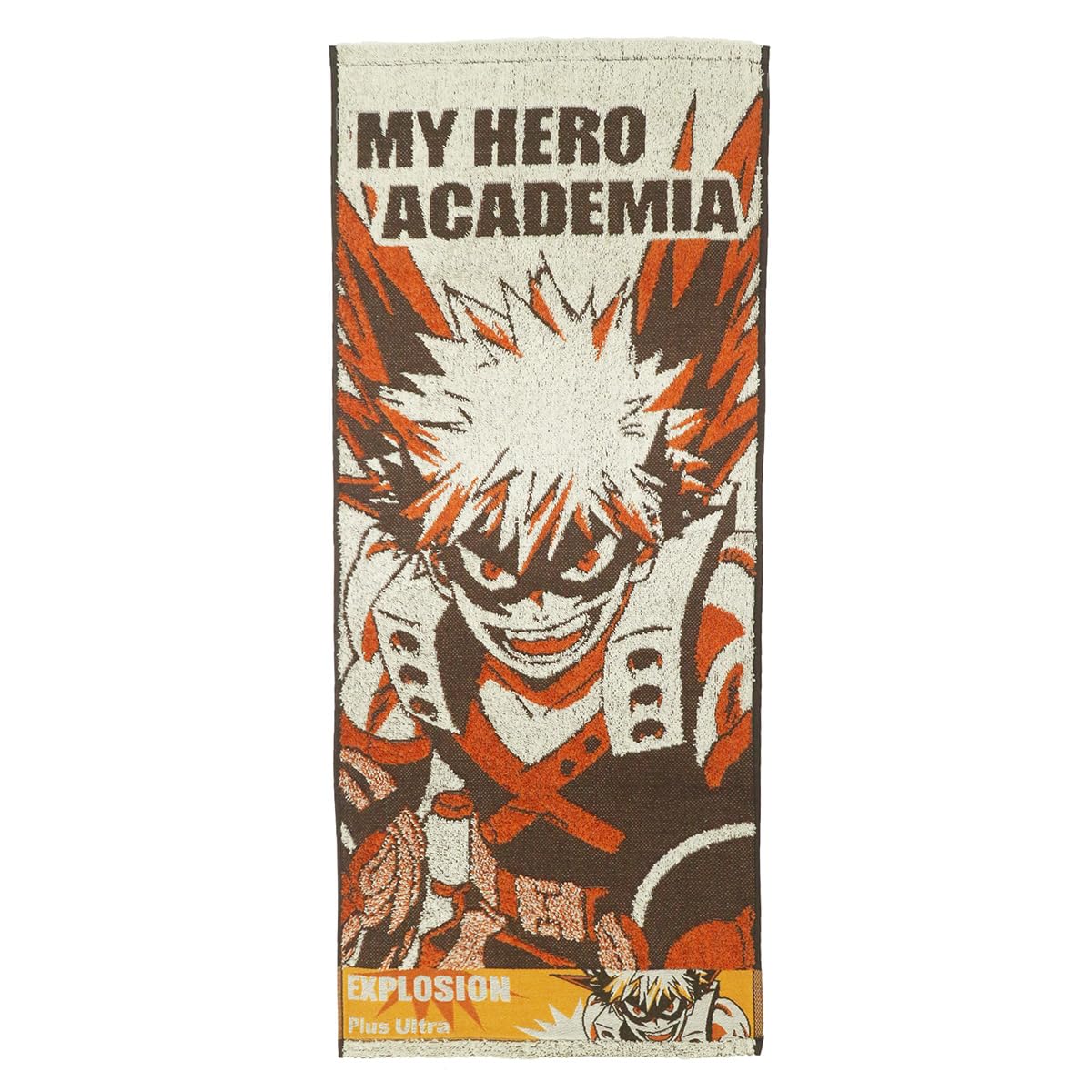 

Marushin Bandai My Hero Academia Explosion Face Character Antibacterial and Odor 4385000700 Towel, 100% Cotton, Design, Resistant,