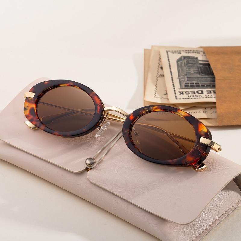 Fashion Men Sun Shading Oval Sunglasses Women Summer Travel Frameless Eyeglasses Round Fashion Shades UV400 Eyewear