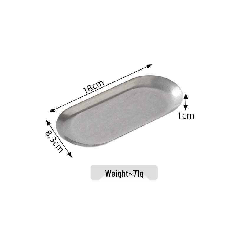 Retro Oval Stainless Steel Storage Tray with Custom Logo