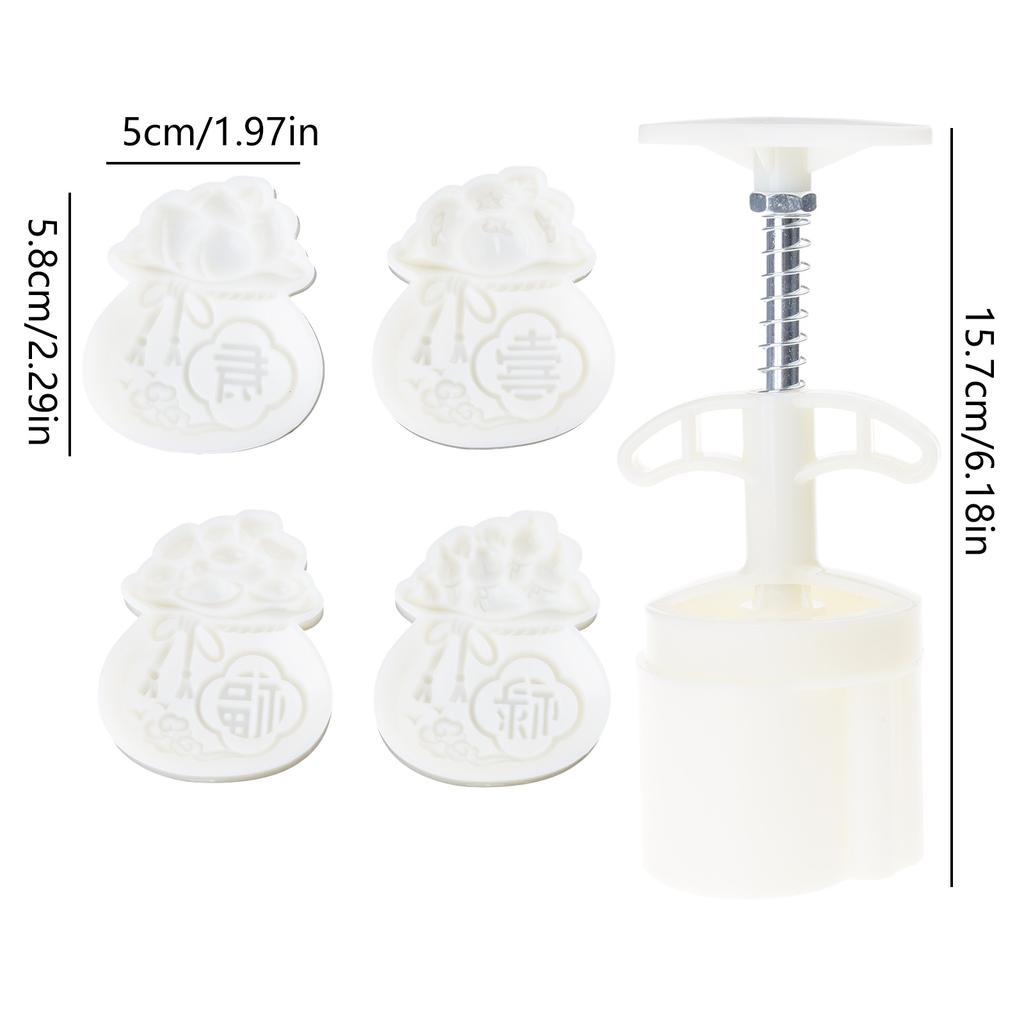 Professional 50g 75g Mooncakes Maker Mould Set 2/4Pcs Effective Plastic Baking Utensils For Cakes Pastries And Snacks