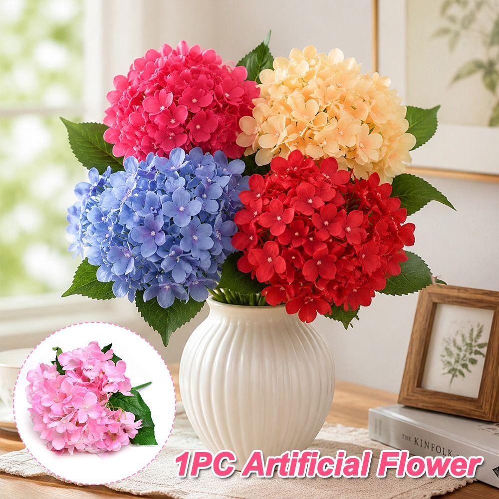 Gifts Bride Bouquet Artificial Rice Ear 6 Fork Multicolor Silk Fake Flower Silk 35cm Plastic Rose Flowers Table Centerpiece