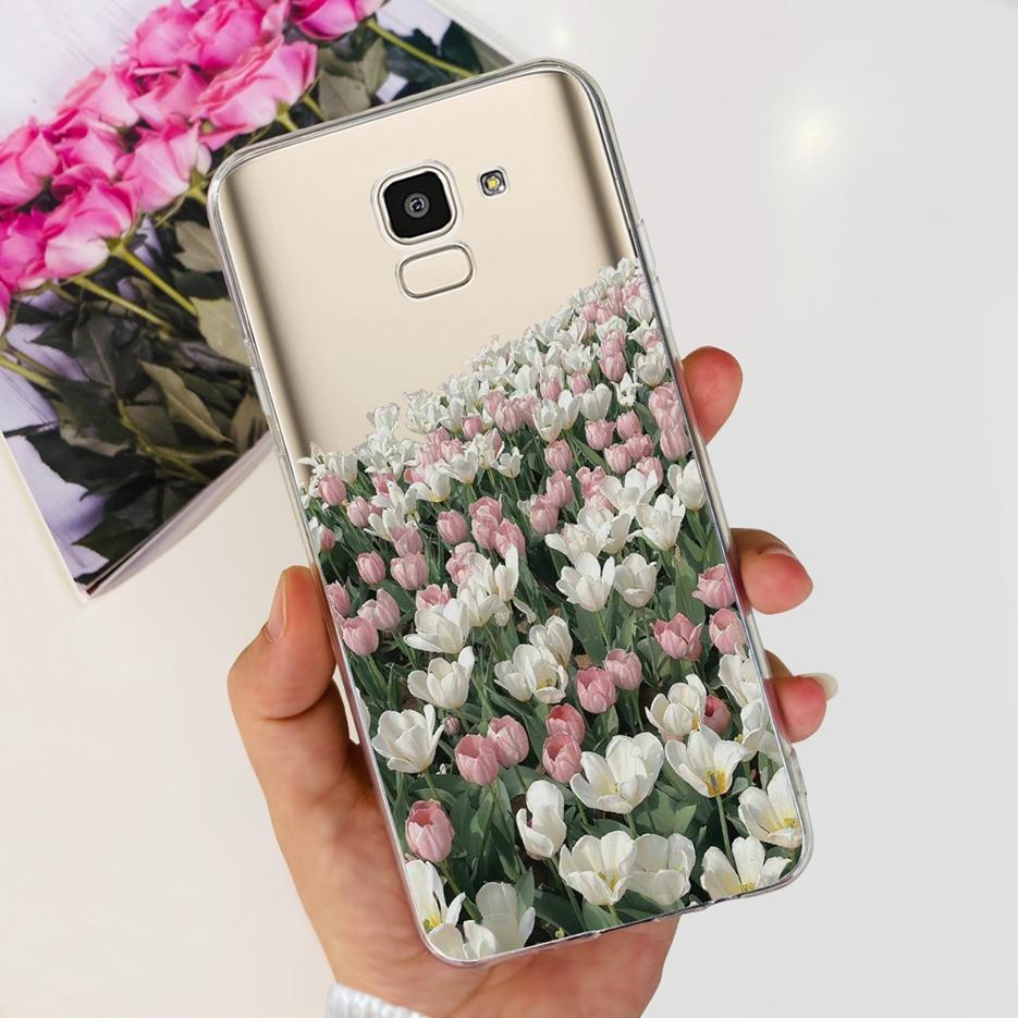 For Samsung Galaxy J6 2018 Case SM-J600F Stylish Painted Cover Clear Silicone Soft TPU Phone Case For Samsung J6 Plus J6+ Bumper