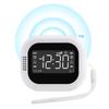White Noise Machine Vibrating Alarm Clock with Radio Portable Travel Alarm Clock for Hearing Impaired Bed Shaker Sleep