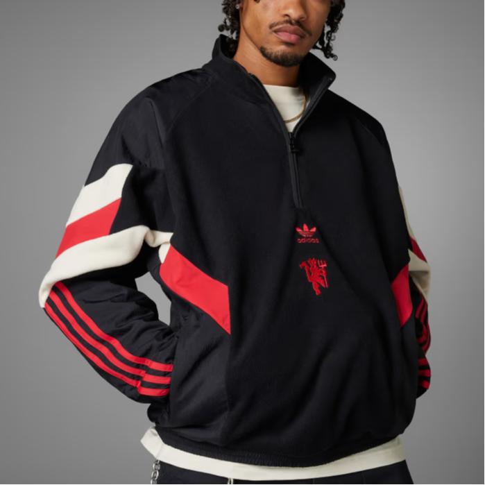 adidas Sweatshirt Polaire Original Manchester Football United Homme Noir IS6528