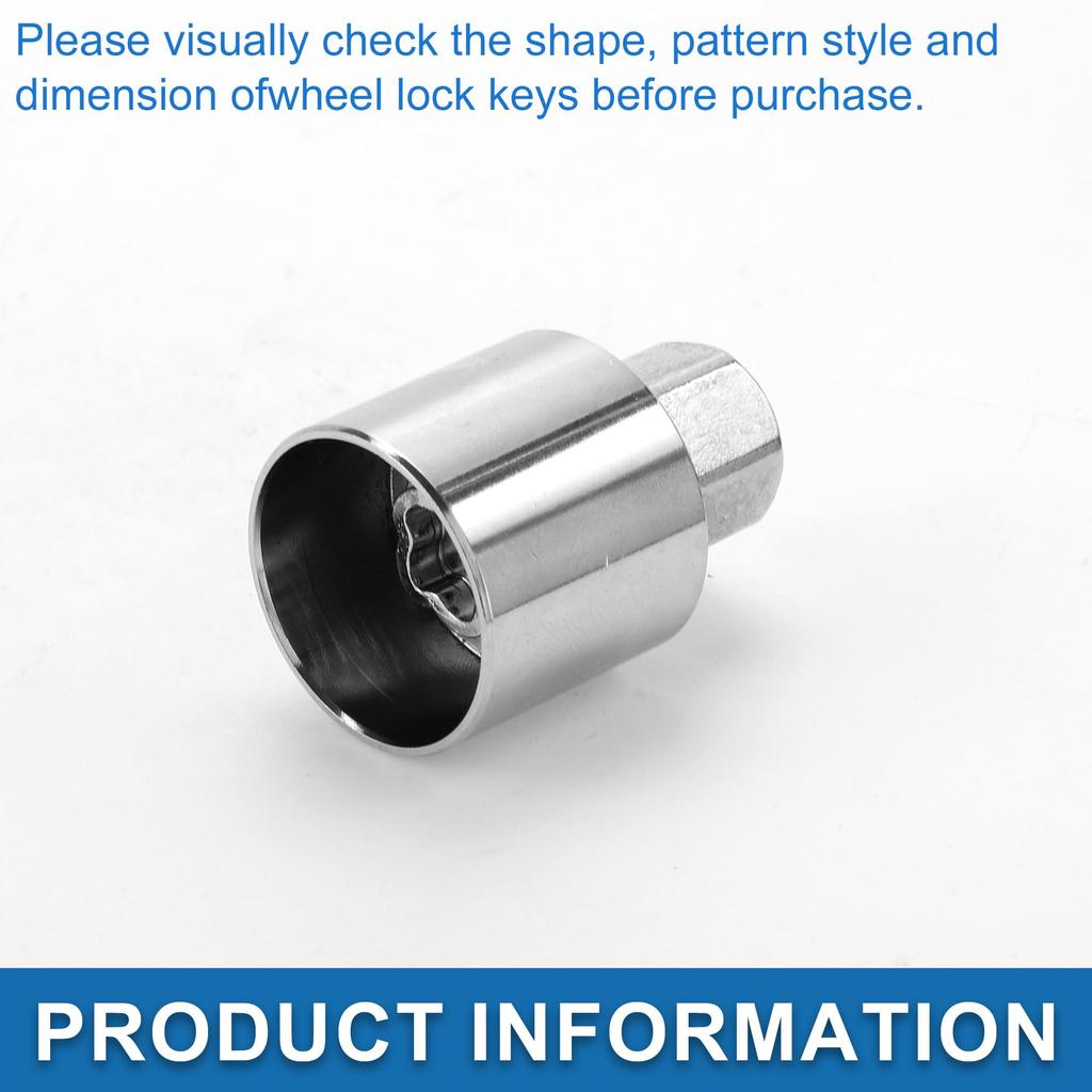 A ABSOPRO Wheellock Lug Nut Type O Notch Anti Theft Screw Nut Removable Key