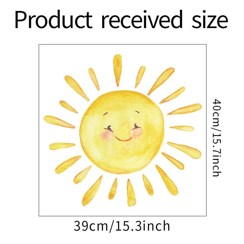 Cartoon Painted Rainbow Sun Wall Stickers for Children Nursery Bedroom Porch Home Wall Background Decorative Kid Room Decor