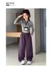 Girls' Wide-Leg Cargo Pants - Cool Street Style for Autumn 2025
