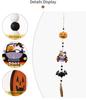 Halloween Wooden Beads Pendant Gnome Pumpkin Bat Ghost Hanging Ornaments for Wall Home Party Tray Decoration Prop