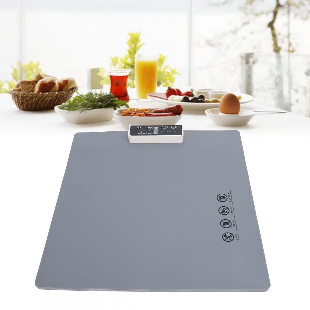 Electric Warming Tray Rollable Full Heating with 5 Temperature Settings 1H 2H 4H Timer Silicone Food Warmer for Gatherings Parties Daily Use