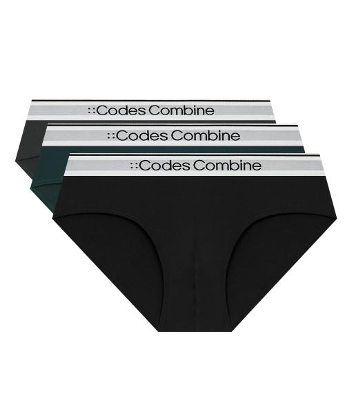 

[Codes Combine Нижнее белье] Активные дышащие однотонные трусы, 3 шт. [Доставка из Кореи] 100% оригинал 95