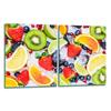 2x GLASS PROTECTIVE PLATE FOR STOVE 40x52 FRUIT