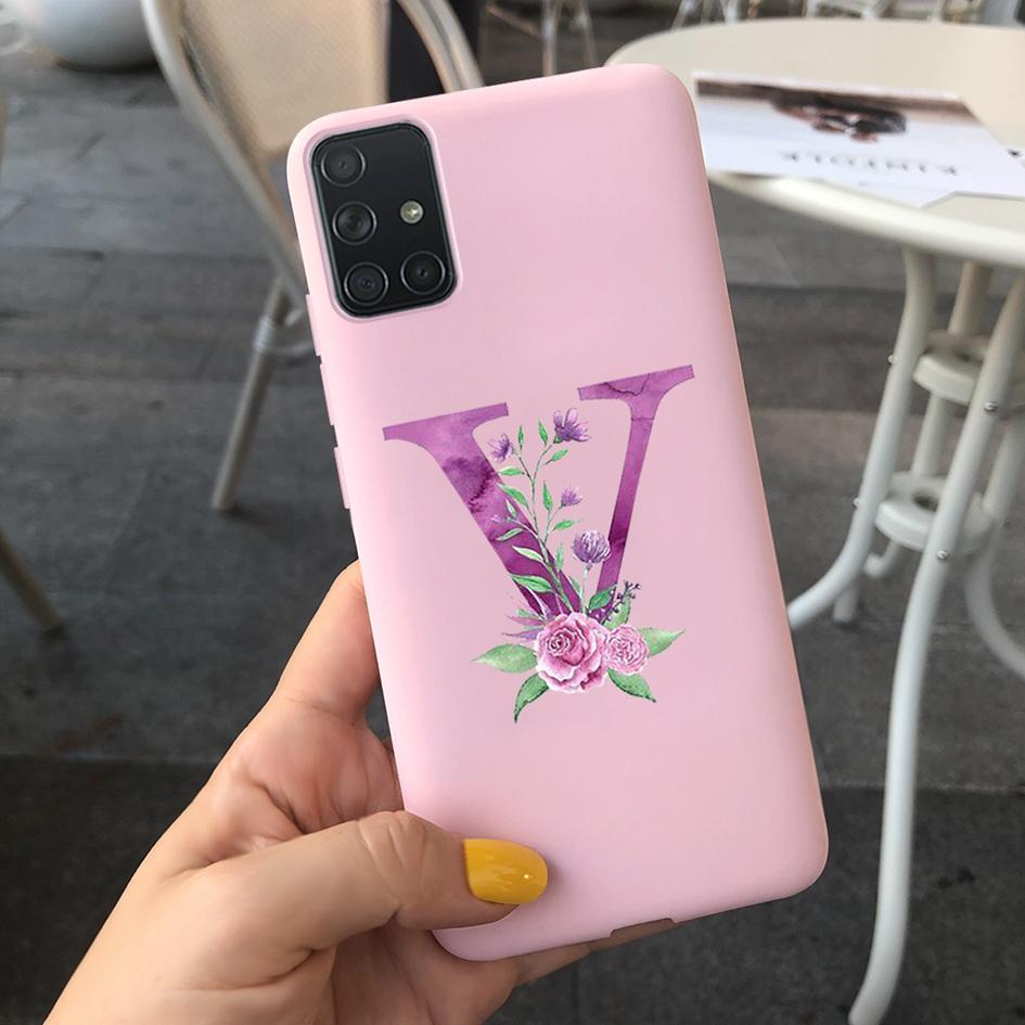 A51 Cute Letters Phone Case For Samsung Galaxy A51 Cover SM-A515F Slim Frosted Shield Matte Fundas For Samsung A51 A 51 5G Cases