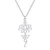 Men's and Women's Buddha Lotus Pendant Necklace, Bohemian Fashion Aesthetic Gift Jewelry.
