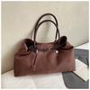 Autumn retro large-capacity suede bag women's 2025 new casual commuter shoulder bag portable tote bag